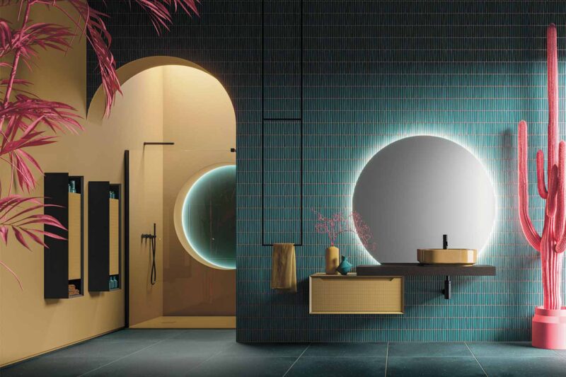 Le proposte per un arredo bagno colorato e alla moda