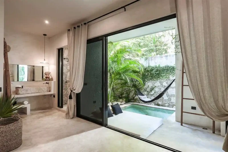 Suite con piscina privata e amaca del Boutique Hotel 16 Tulum
