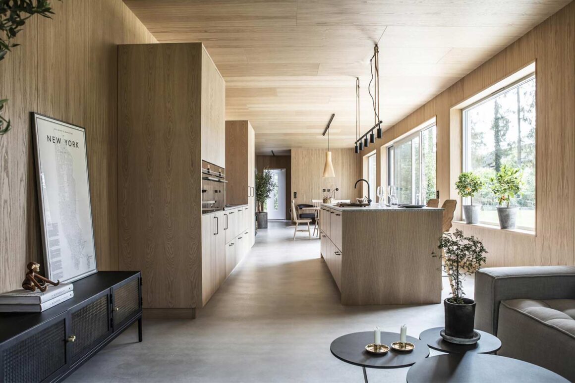 interno casa contemporanea svedese