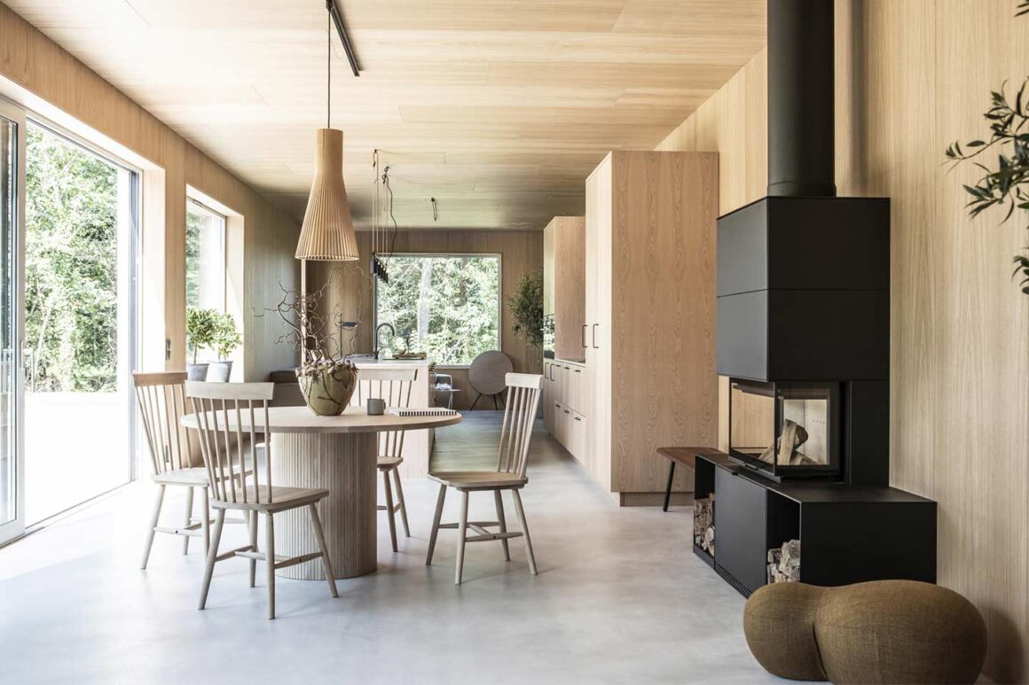 interno casa di campagna moderna in stile scandinavo