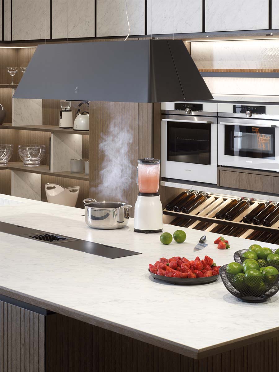 sistema cottura a induzione integrato nel piano di lavoro