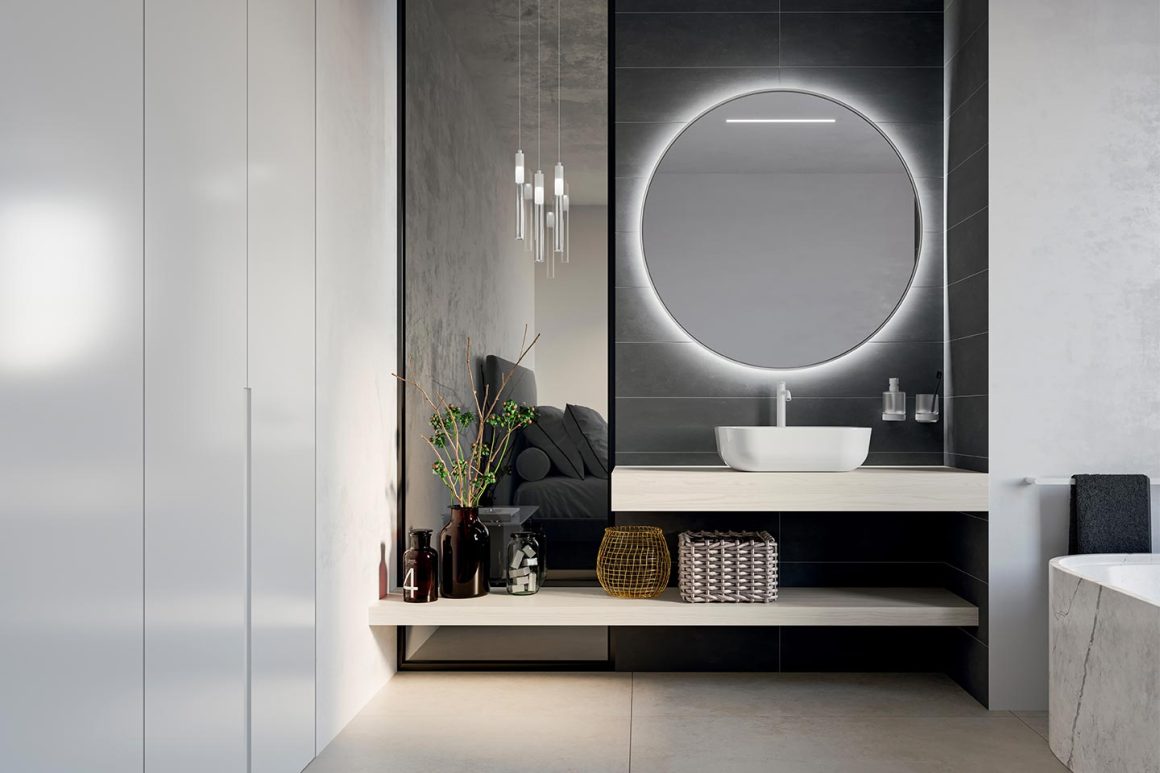 specchi d'arredo con illuminazione firmati Inda