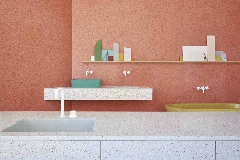 Durat il solid surface riciclato e riciclabile al 100% per superfici e arredi