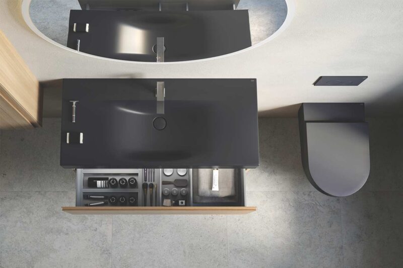 Arredare il bagno nel 2025: novità, tendenze e idee lavabo bagno incassato nel mobile