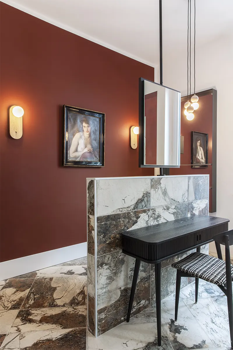 interno di un appartamento di lusso ristrutturato dall'architetto Giorgia Dennerlein