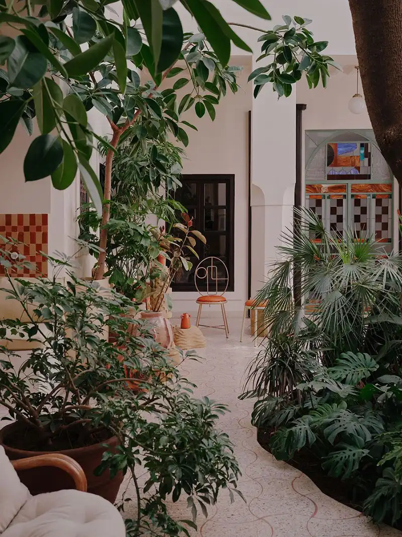 patio del Riad Rosemary situato nel cuore della medina a Marrakech