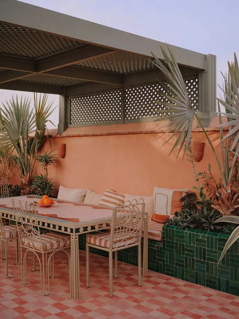 rooftop del Riad Rosemary a Marrakech