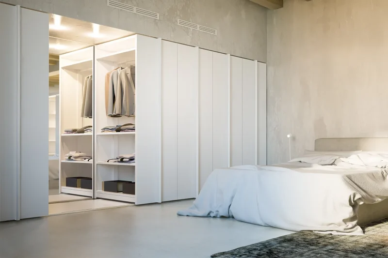 armadio compattabile freestanding Vela per arredare la zona notte in modo personalizzato