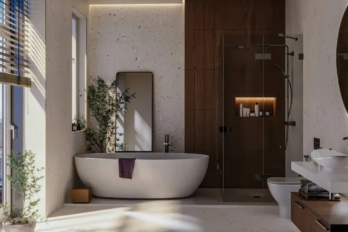 bagno nuovo trasformato in zona relax con design moderno